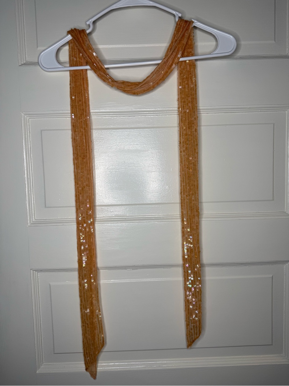 Sequined Lightweight Scarf - Gold
